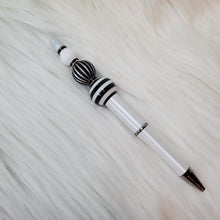 Load image into Gallery viewer, Black and white classic beaded pen

