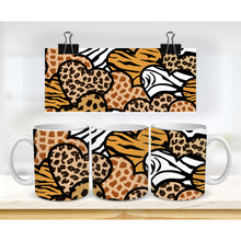 Load image into Gallery viewer, Animal Print Hearts Sublimated Design
